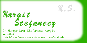 margit stefanecz business card